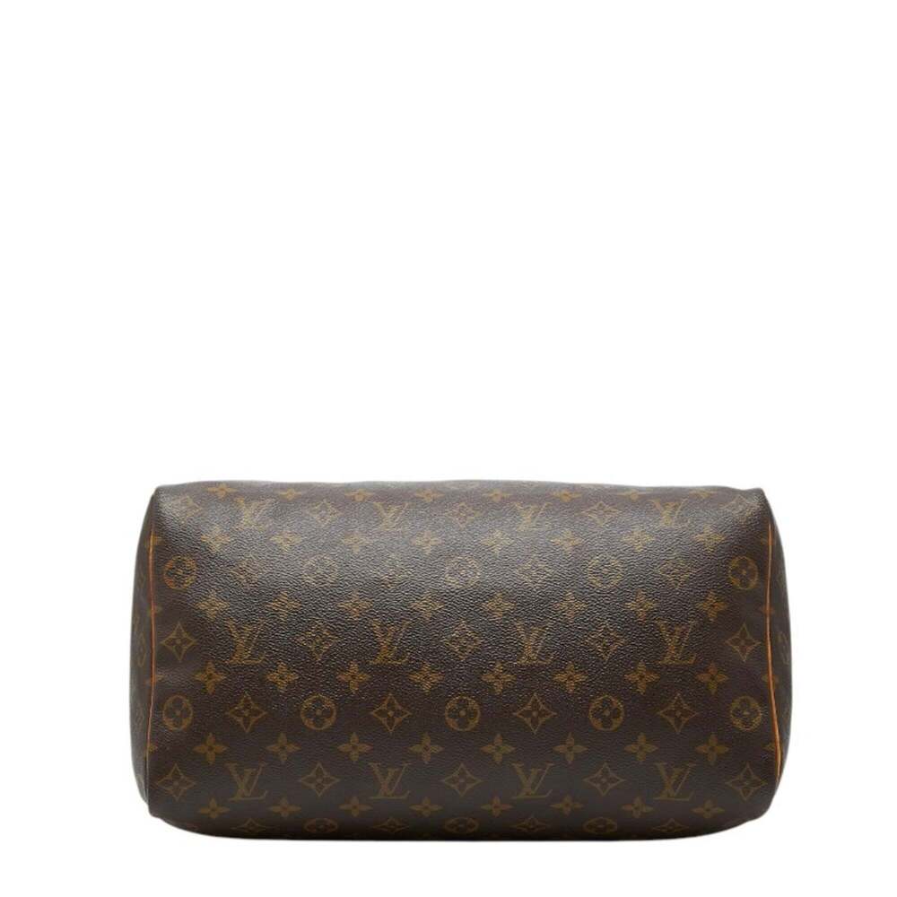 LOUIS VUITTON Brown Monogram Leather Speedy 35 Boston Bag - Picture 3 of 12